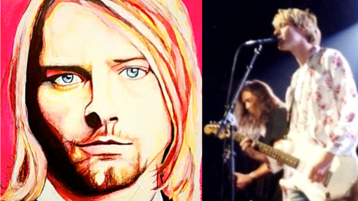 Kurt Cobain, portrait, Nirvana, concert, album