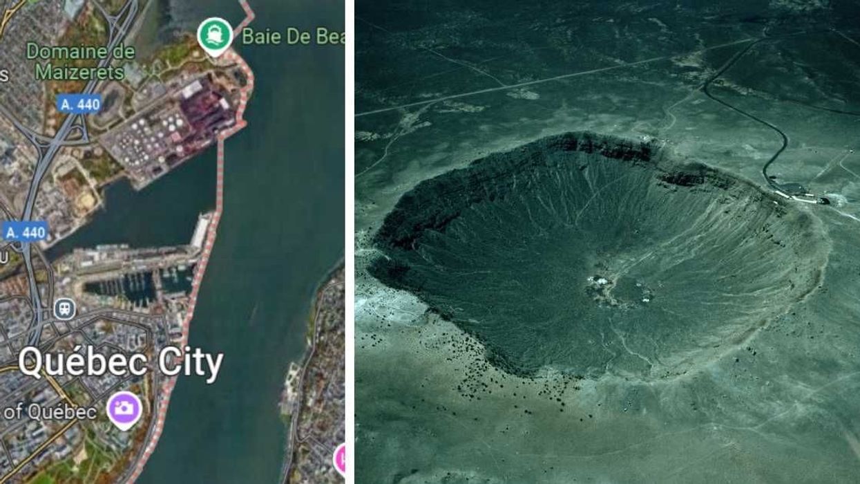 Camper exploring with Google Maps accidentally discovers mysterious crater in Quebec