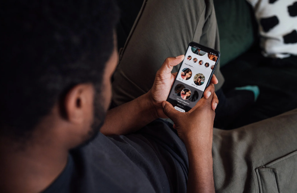 Man looking at phone