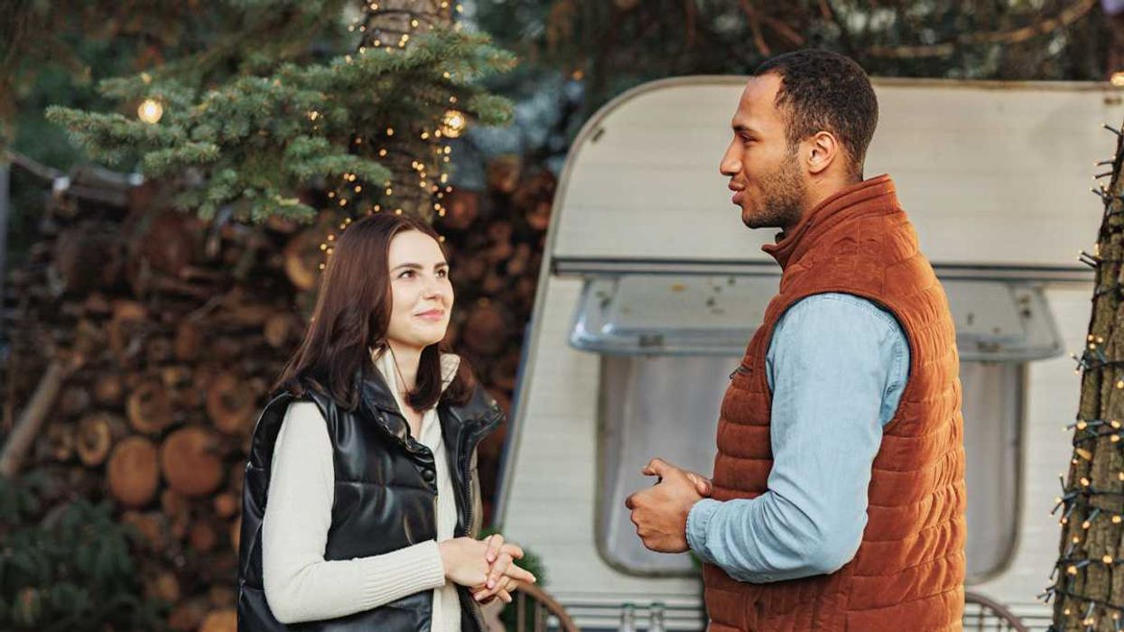 man, woman, well-being, camping, modern world, face-to-face, phone numbers