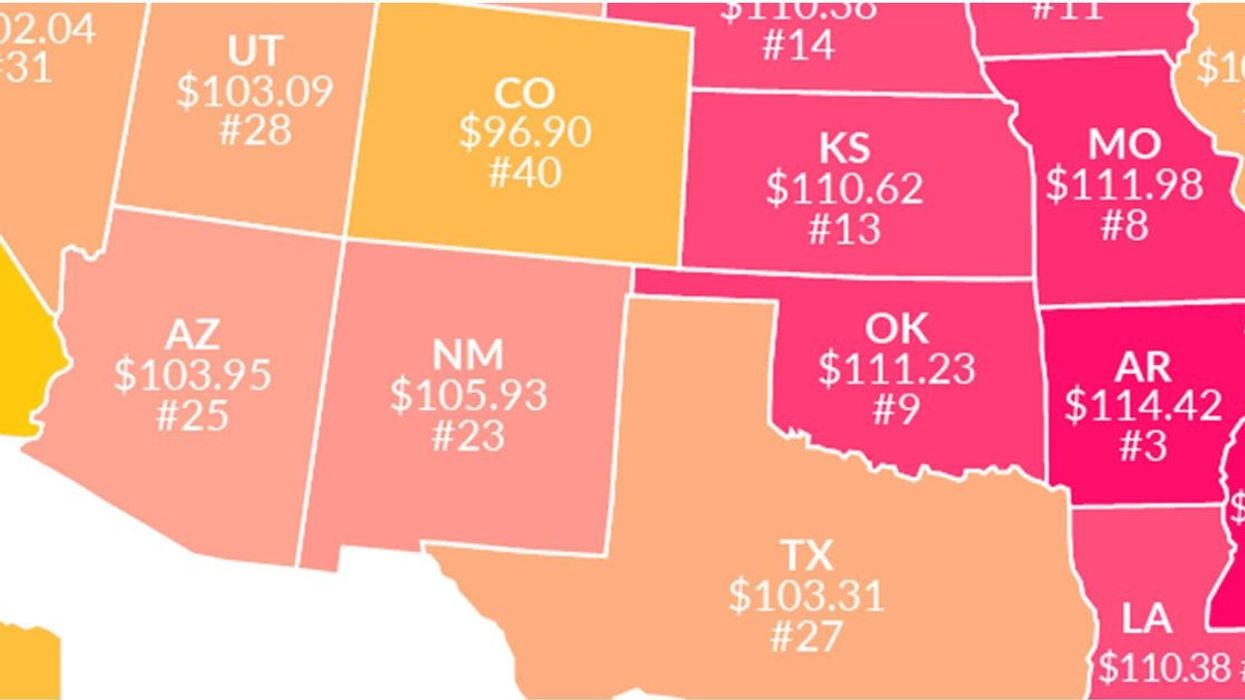 Fascinating map reveals the true value of $100 in each state