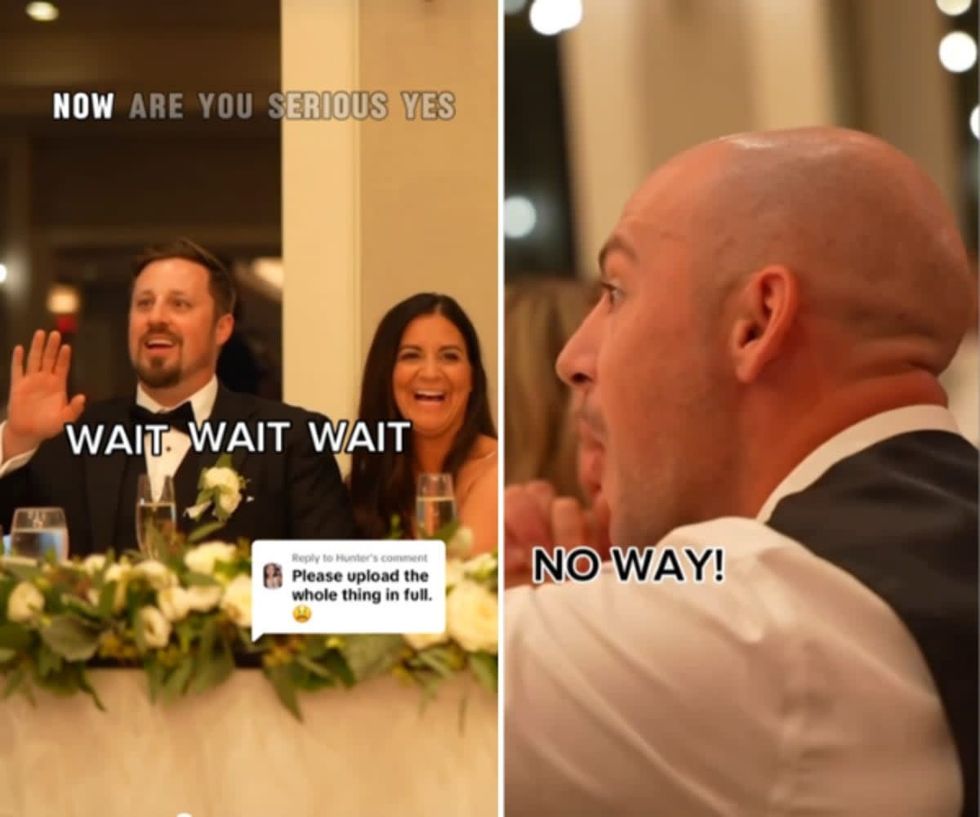 Mark and Dave have hilarious reactions on their face.Image Source -TikTok