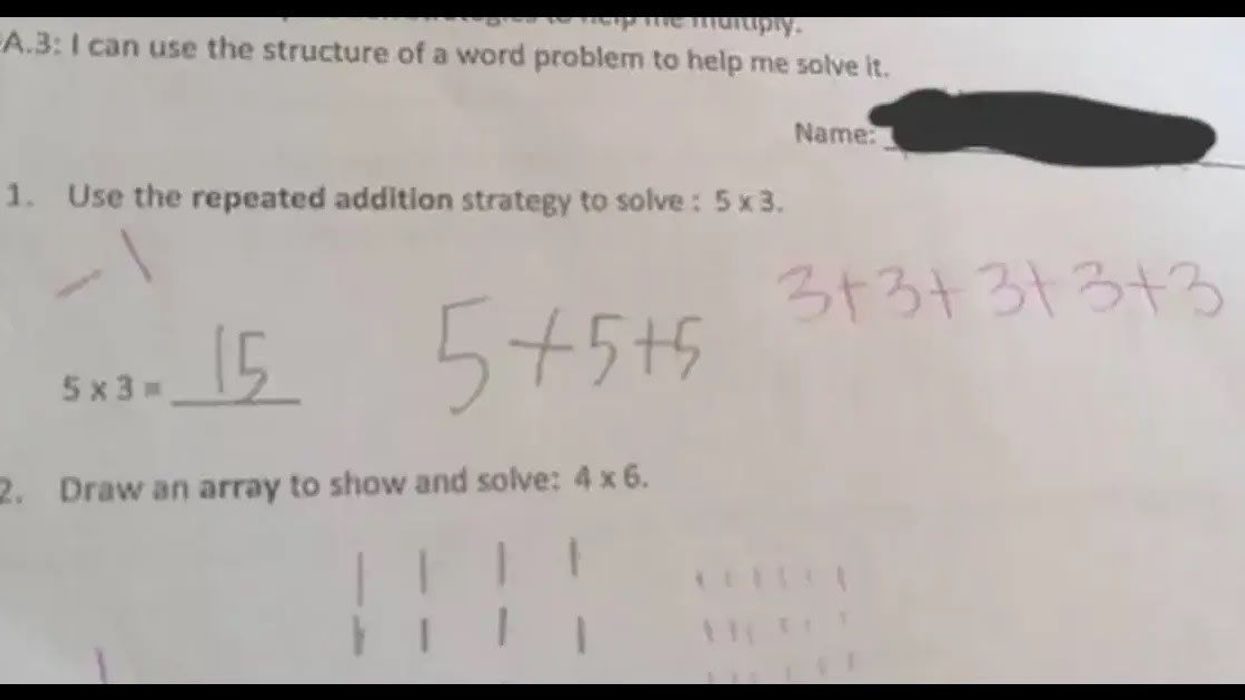 The way a teacher corrected a kid's answer on a quiz has enraged math nerds everywhere.