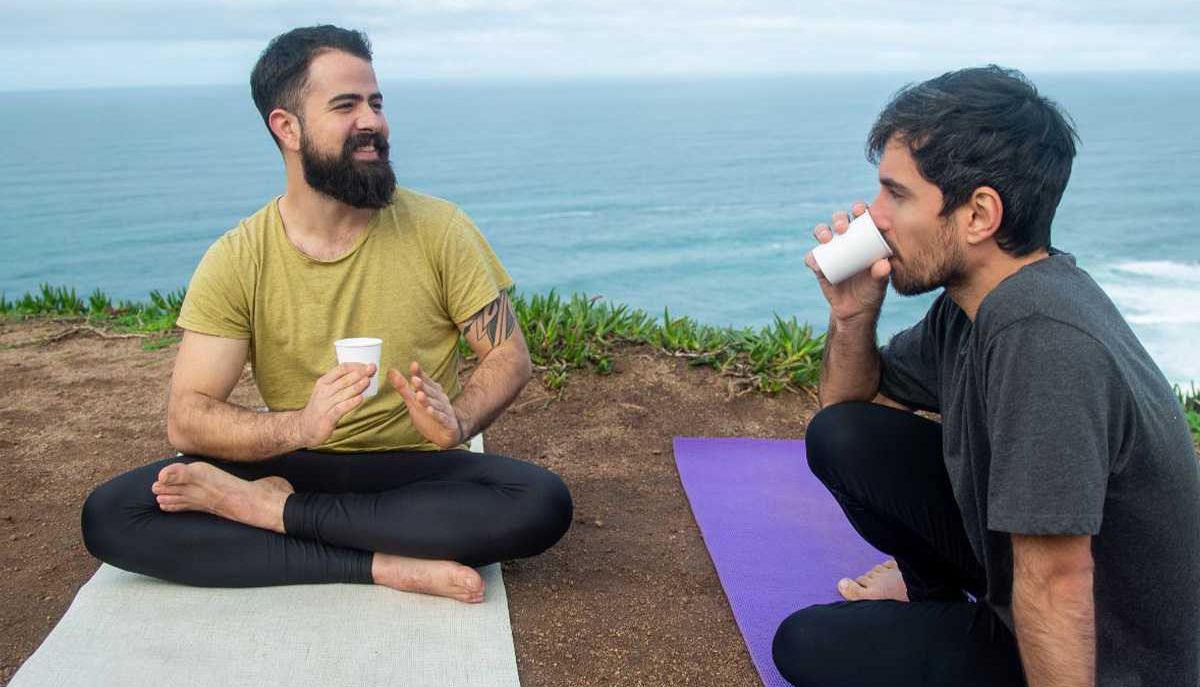 men, friends, mindfulness, mental health, happiness
