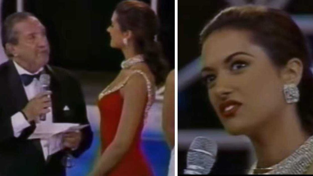 Miss Colombia, Tatiana Castro, pageant answer, viral clip, guard dog, museum fire, art vs life, empathy, quick wit, 1994 pageant, Cesar department, interview question, viral video, Instagram post, crowd reaction, heartwarming, beauty queen, moral choice, pageant finals, inspiring moment