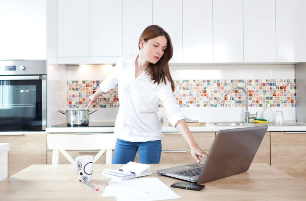 multitasking adult, parent working from home, joyful chaos, real life parenting, parenting and career