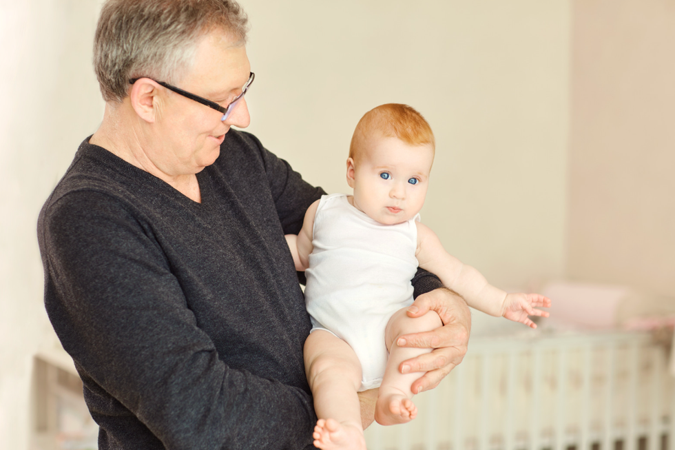 Older man with baby
