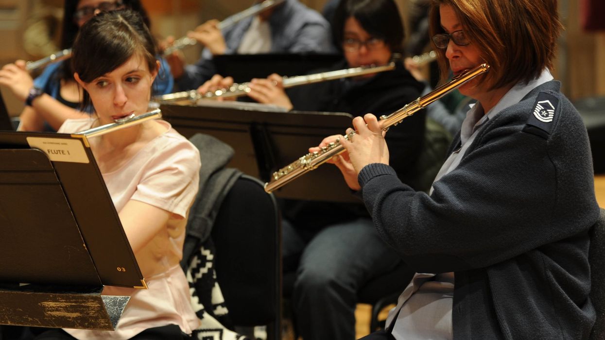 orchestra playing
