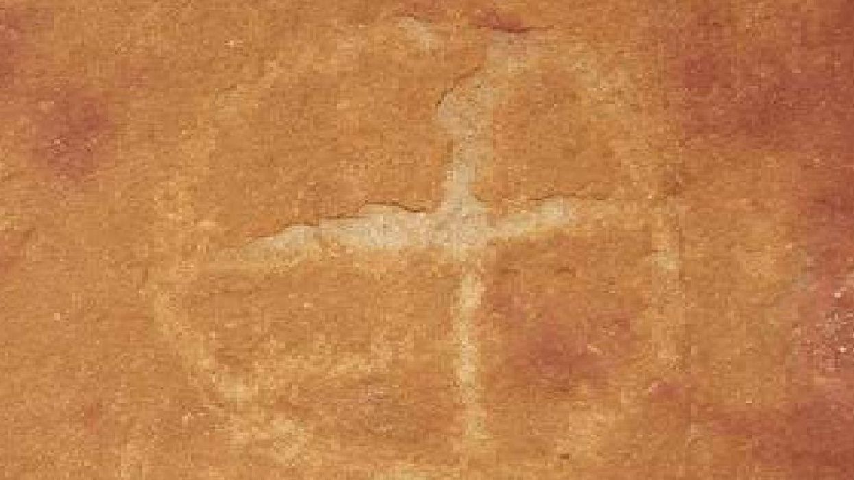 Stunning discovery of 9000-year-old rock art shows humans may have interacted with dinosaur footprints