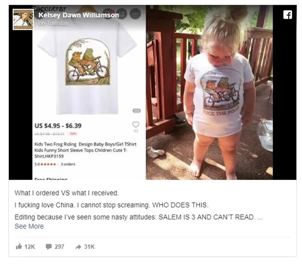 Post that went quickly viral.