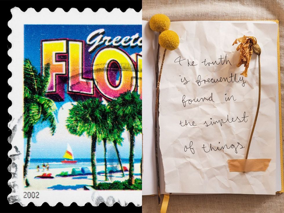 postcards, scrapbooks, personal memories, souvenirs, digital records, photographs, videos