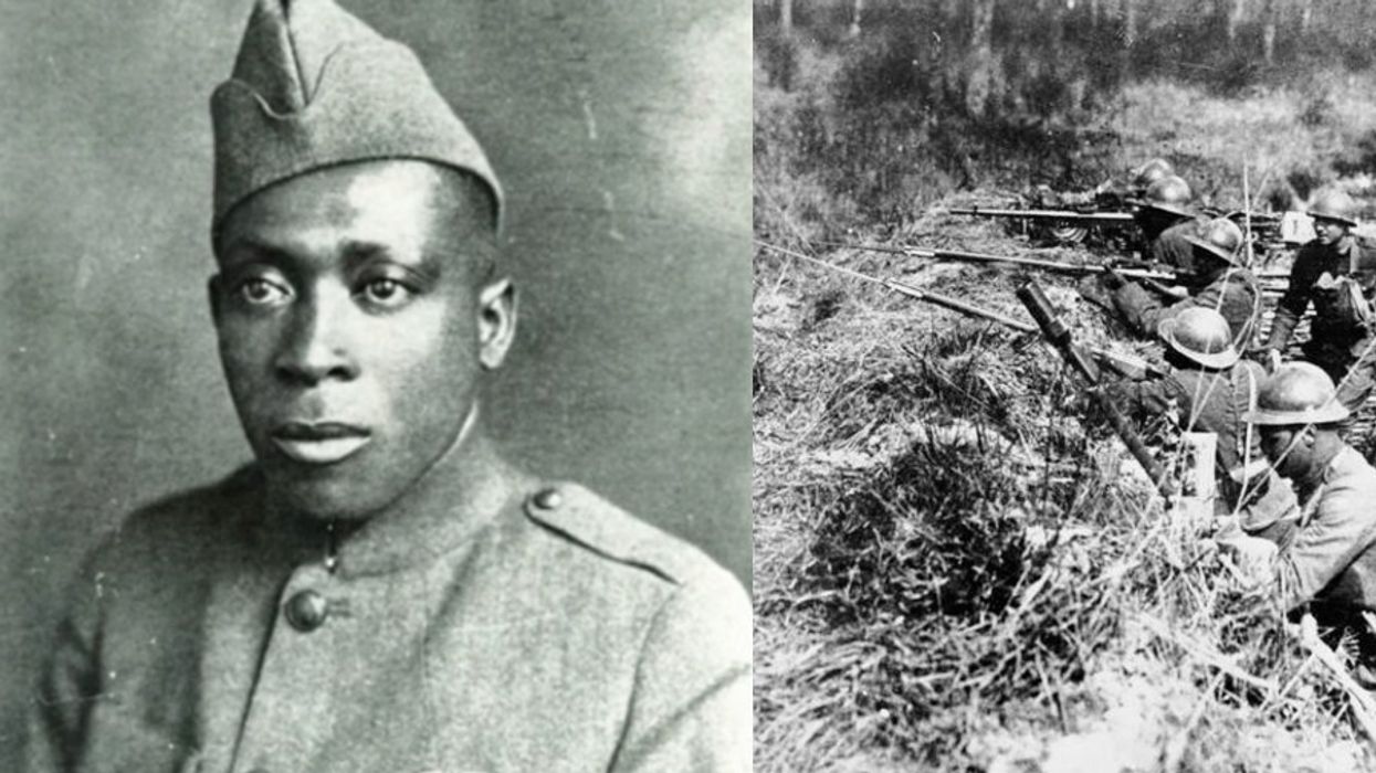Private Henry Johnson. WWI, WWI battle, soldier, war hero, Black war hero