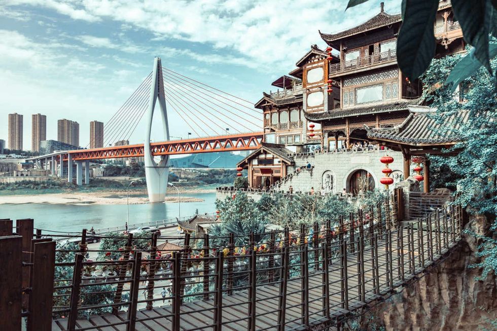 QianXiMen bridge connected with Hongya cave and Jiangbei district, Chongqing (Representative Image Source: Getty Images | Fanjianhua)