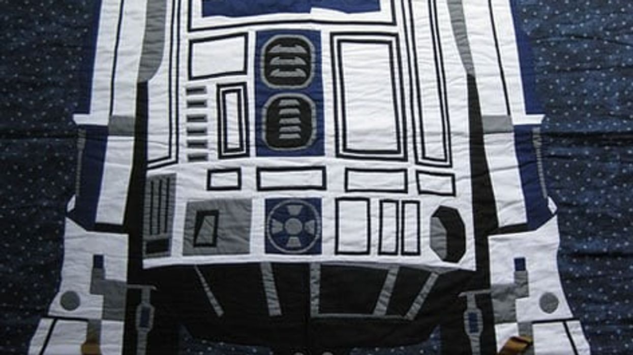 R2D2, Star Wars, blanket, father, son, quilt
