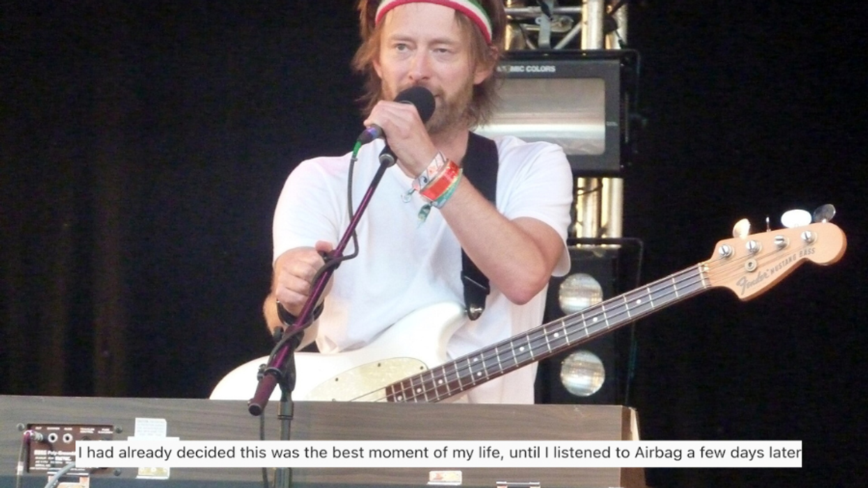 radiohead, thom yorke, concert, music fans, lyrics