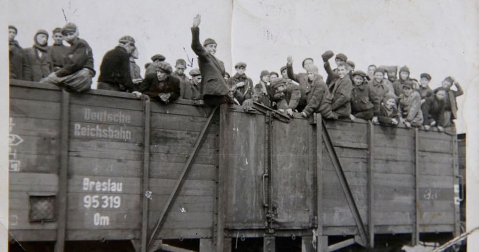 Representational Image Source : A photograph from the collection of Auschwitz concentration camp survivor Alexander Riseman (3rd-L) taken on a train, two days before the end of WWII is reproduced on December 1, 2014 in London, United Kingdom.(Photo by Christopher Furlong/Getty Images)