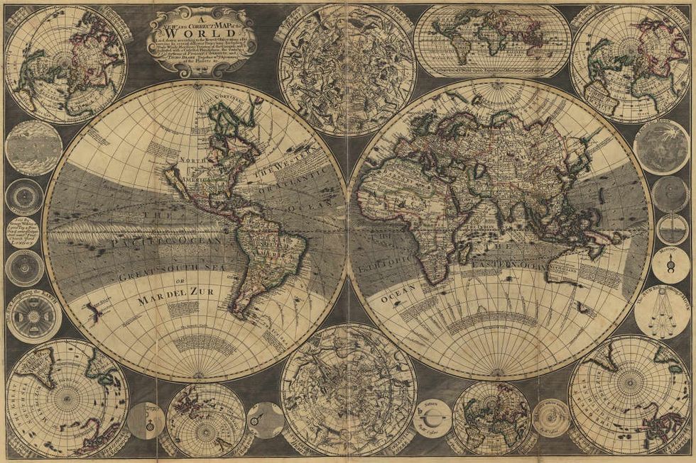 Representative Image Source: A new and correct map of the world according to the newest observations & discoveries in several different projections. (Photo by Buyenlarge/Getty Images)
