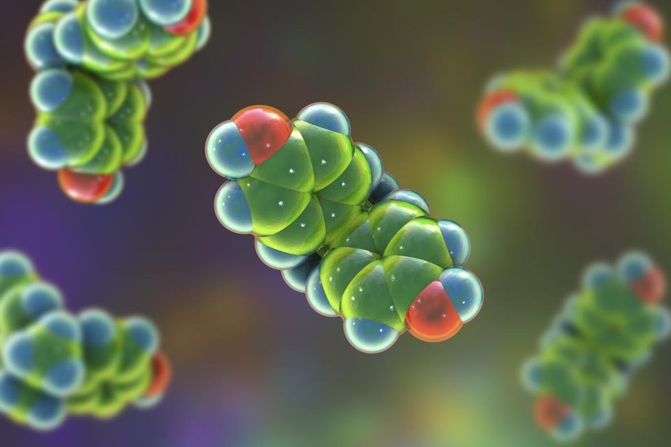 Representative Image Source: Bisphenol A (BPA), molecular model. BPA is an organic compound used to fabricate polycarbonate polymers and epoxy resins that has oestrogen disrupting effects. (Getty Images)