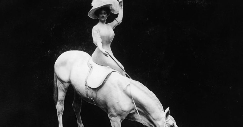 Representative Image Source: German stunt rider Therese Renz (1859-1938), of the Renz circus family of Berlin, riding sidesaddle on one of her performing horses, circa 1895. (Photo by FPG/Hulton Archive/Getty Images)