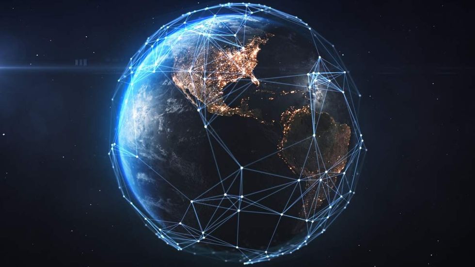 Representative Image Source: Global Network and Planet Earth. Maps from NASA: https://visibleearth.nasa.gov/images/144875/earth-at-night-black-marble-2012-color-maps-v2 (Getty Images)