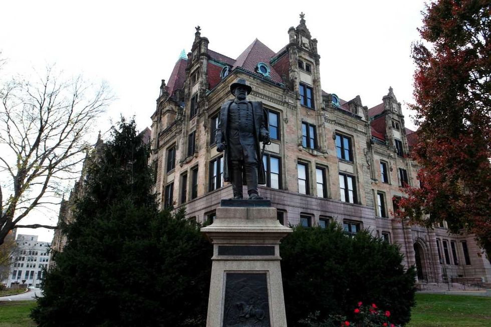 Representative Image Source:  Grant statue sits outside St. Louis City Hall in St. Louis, Missouri on November 15, 2015. (Photo By Raymond Boyd/Getty Images)