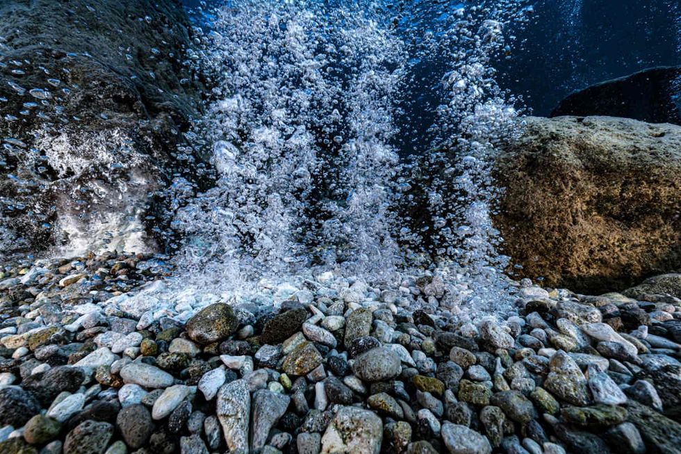 Representative Image Source: Observation of a gas eruption under the Panarea volcanic island on September 8, 2018.  (Photo by Alexis Rosenfeld/Getty Images)