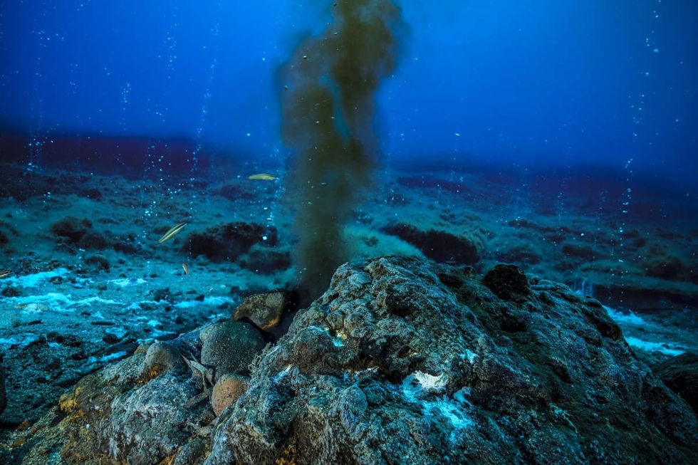 Representative Image Source: Observation of a grey smoker of the Panarea volcanic island on May 31, 2022, in the Mediterranean Sea.  (Photo by Alexis Rosenfeld/Getty Images)
