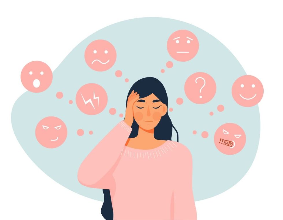 Representative Image Source: Woman with mood. Young girl in pink sweater stands and holds her head. Psychology and mental health, emotional burnout. (Getty Images)