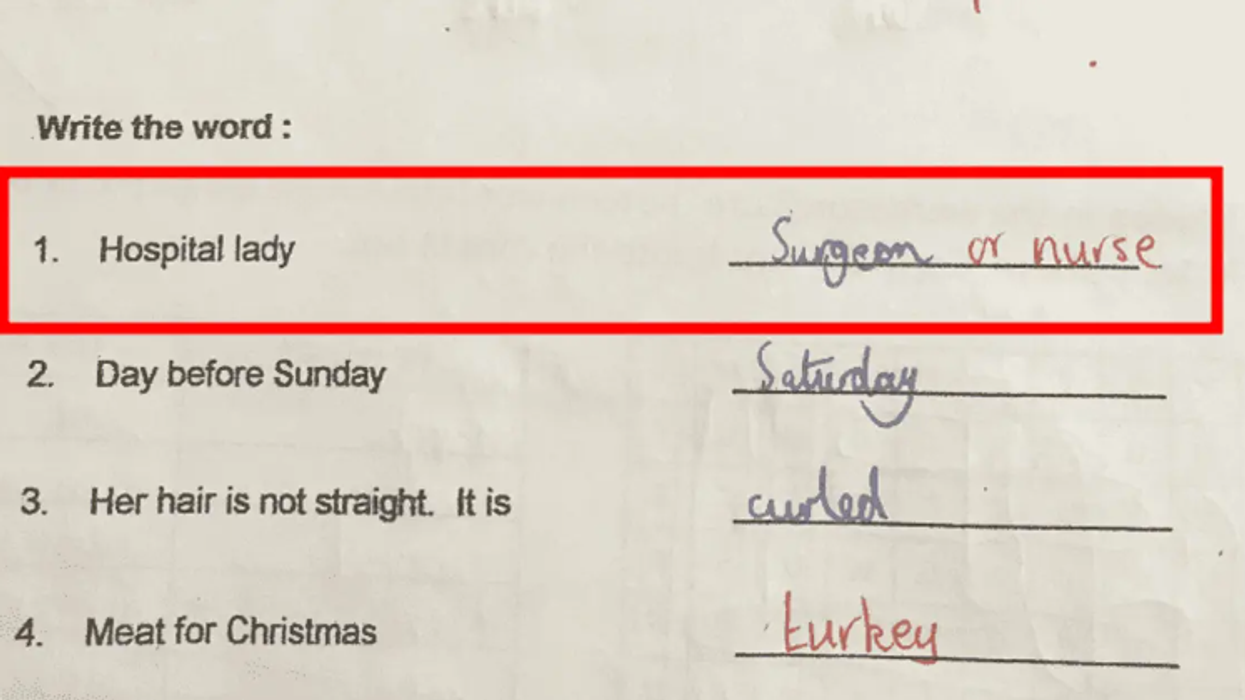 sexism in education, gender stereotypes, sexist homework, gender roles, women in STEM, representation matters, challenging stereotypes, female surgeons, gender bias, career stereotypes