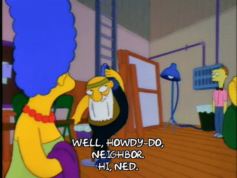 Simpsons, homeowners, HOA meetings, neigbors, group chat, informal gatherings, relationships