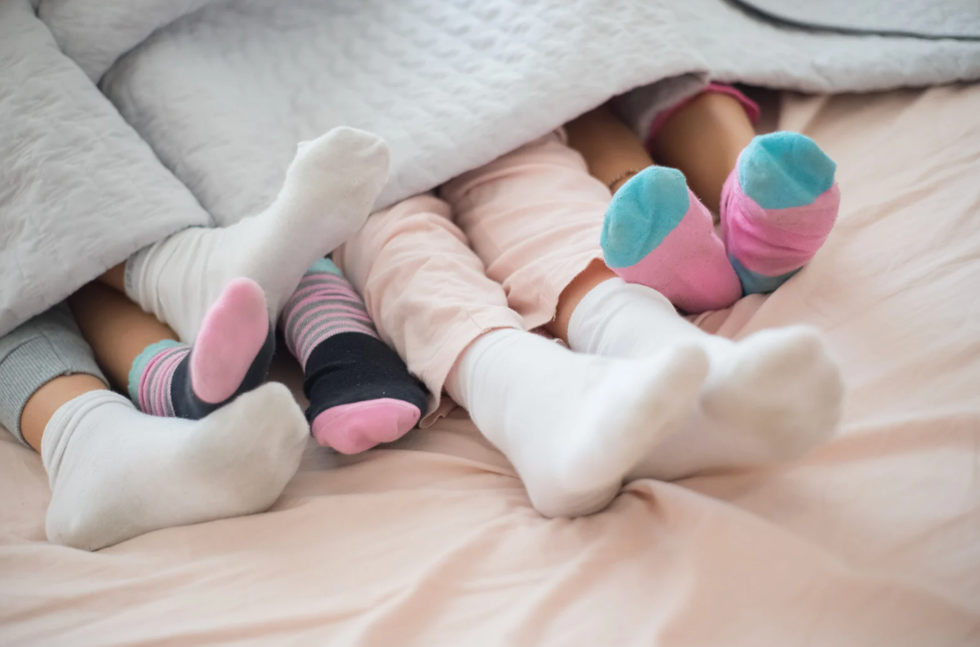 sock feet, socks, bed, sleep, better sleep, rest