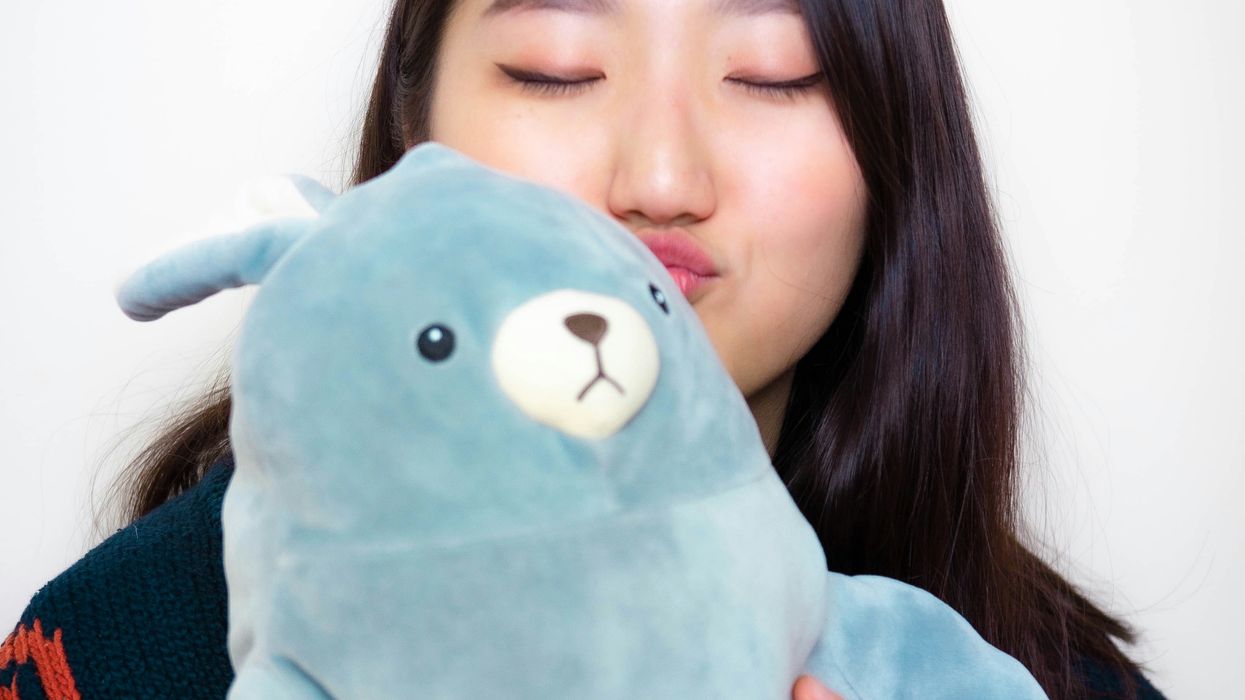 stuffed animal, adult, cuddle, mental health, health, comfort