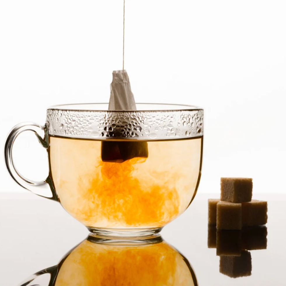 Tea seeping in tea bag