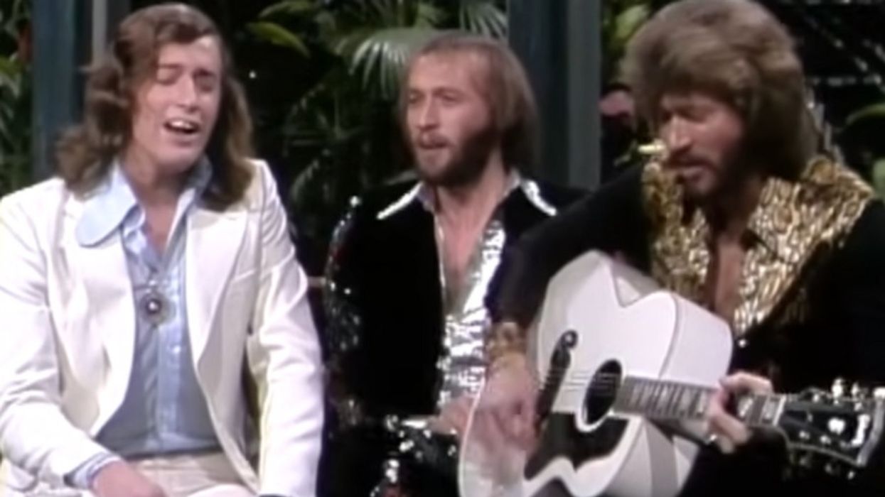 the bee gees, acoustic guitar, johnny carson, tonight show, live music
