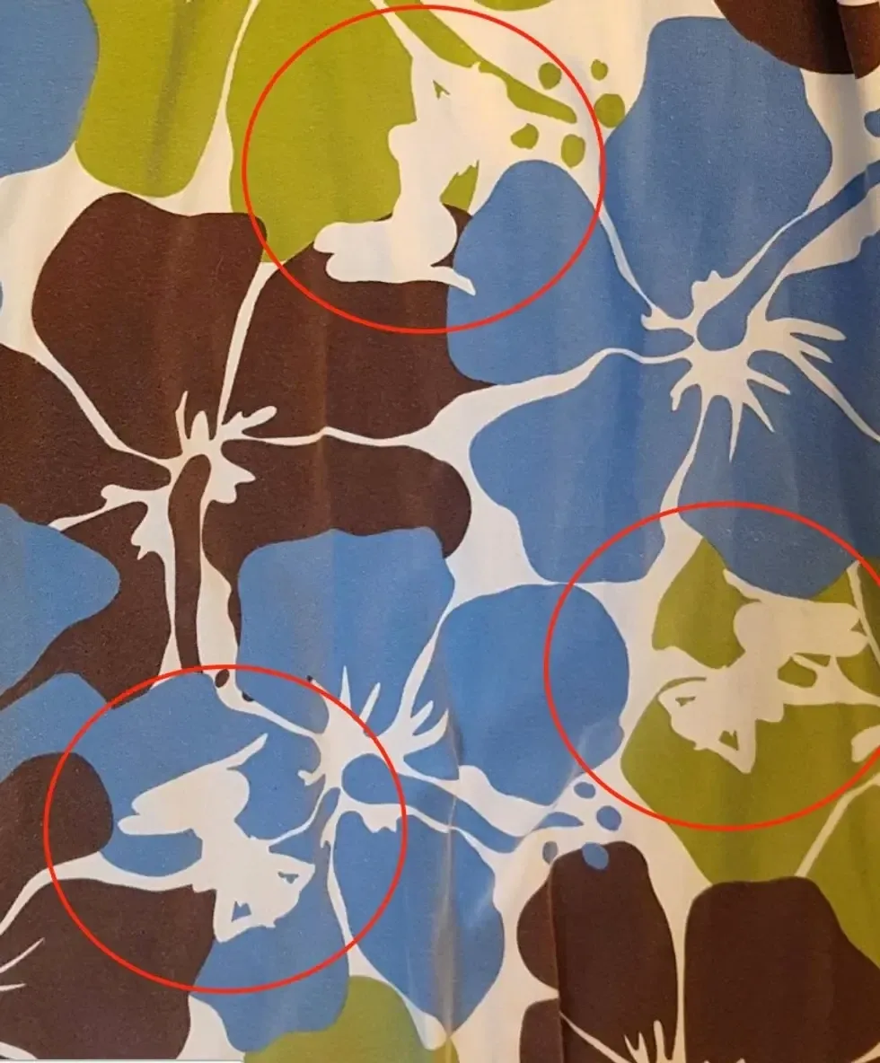 The hidden risky pose on a summer dress.