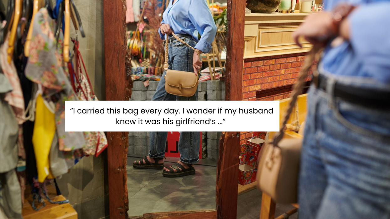 thrift store find, hidden money, goodwill treasure, coach purse, viral tiktok, heartwarming story, pay it forward, kindness, emotional note, secondhand shopping