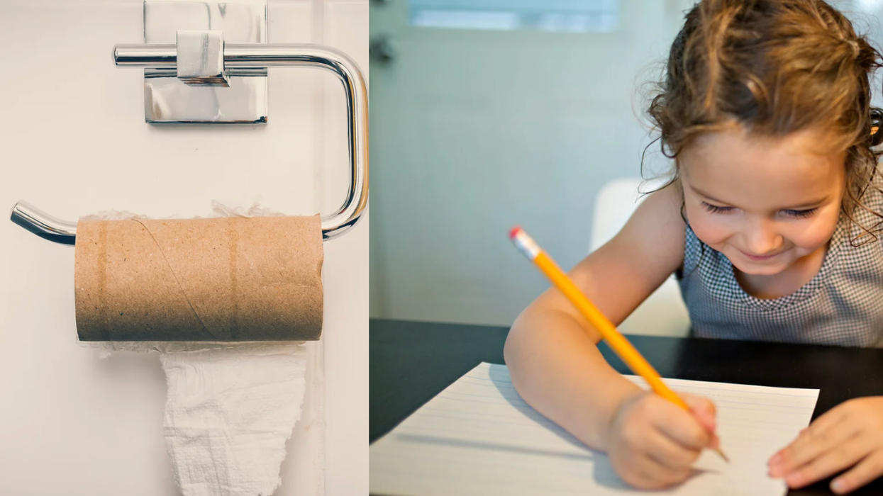 toilet paper roll note, toilet paper note, welcome note, time capsule, home renovation