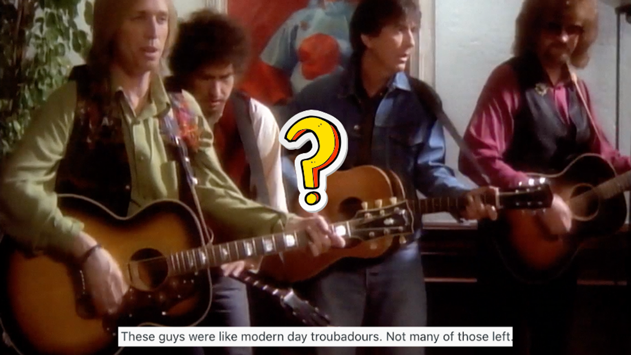 Tom Petty, Bob Dylan, George Harrison, Jeff Lynne, The Traveling Wilburys