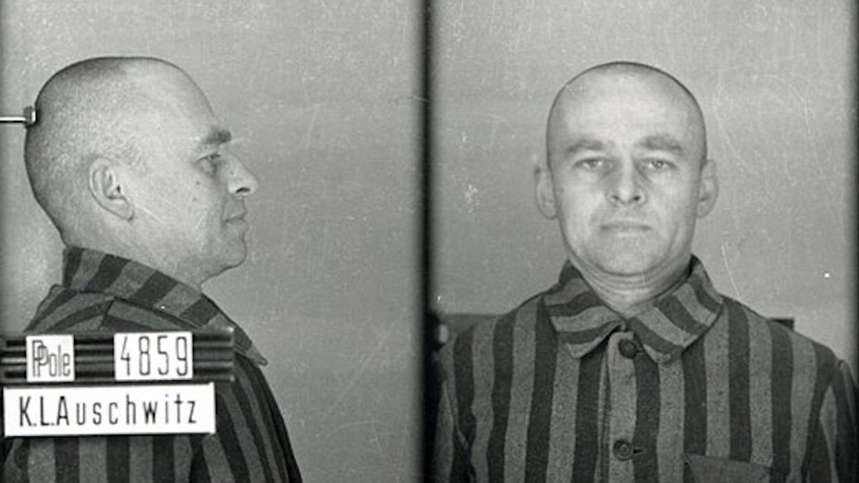 Witold Pilecki's mugshot at Auschwitz