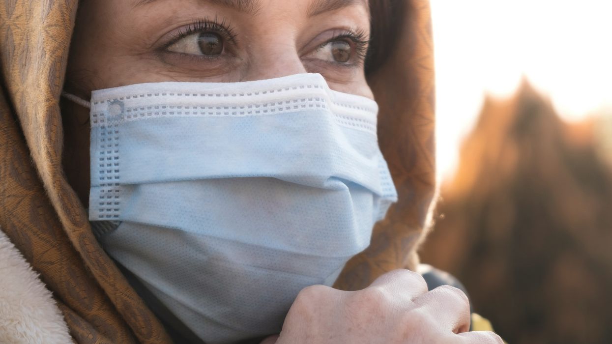 woman in surgical mask