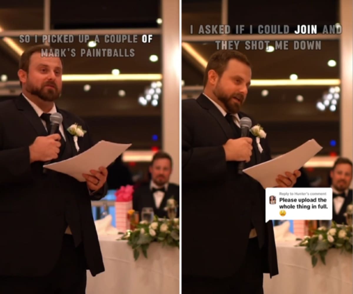 Groom's brother unveils hilarious story.Image courtesy - TikTok