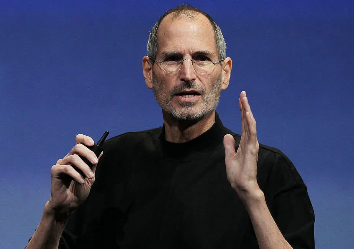 CUPERTINO, CA - APRIL 08: Apple CEO Steve Jobs speaks during an Apple special event April 8, 2010 in Cupertino, California. Jobs announced the new iPhone OS4 software. (Photo by Justin Sullivan/Getty Images)
