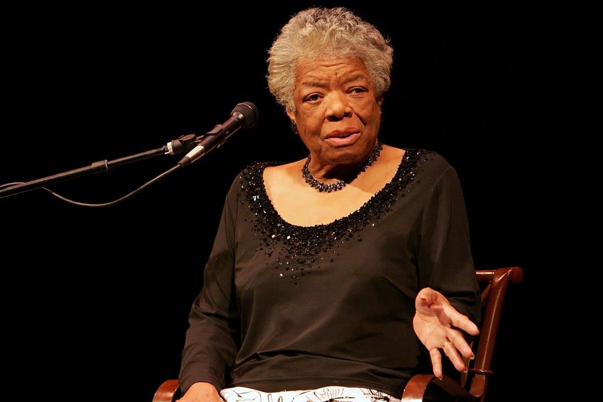 AUSTIN, TX - APRIL 25: Dr. Maya Angelou speaks to a sold out crowd at the Paramount Theater on April 25, 2009 in Austin, Texas. (Photo by Gary Miller/FilmMagic)