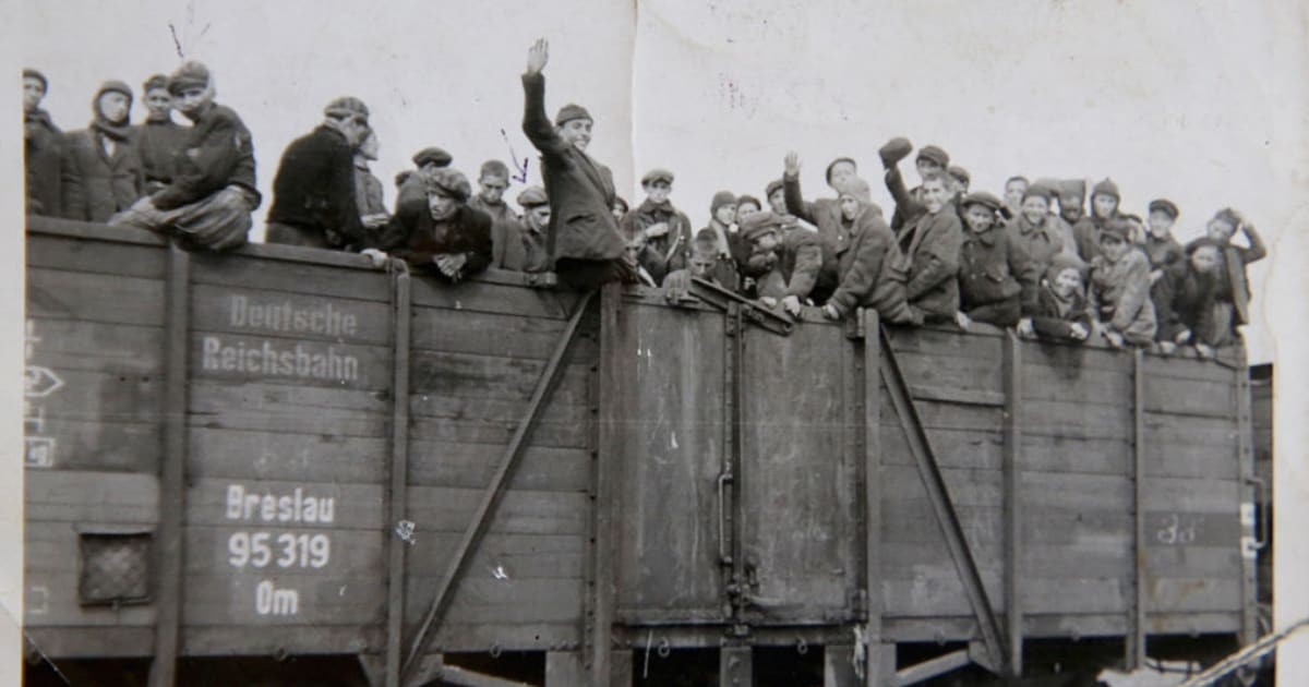 Representational Image Source : A photograph from the collection of Auschwitz concentration camp survivor Alexander Riseman (3rd-L) taken on a train, two days before the end of WWII is reproduced on December 1, 2014 in London, United Kingdom.(Photo by Christopher Furlong/Getty Images)