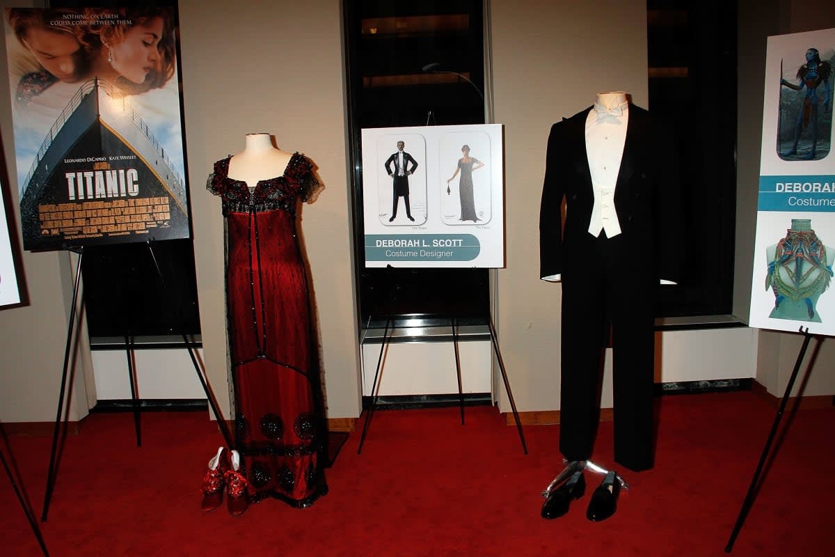 NEW YORK, NY - MAY 23: Kate Winslet's and Leonardo DiCaprio's costumes from the movie