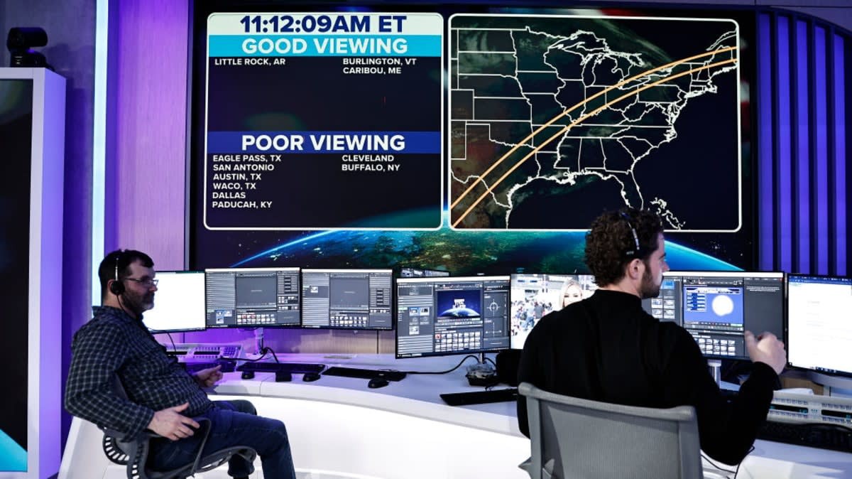 Representative Image Source: Fox meteorology producers work on set during the Solar Eclipse coverage at Fox Weather Studios on April 08, 2024 in New York City. (Photo by John Lamparski/Getty Images)