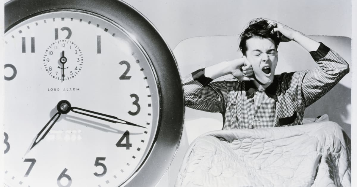 Representational Image Source : Man waking up to alarm clock.((Photo by Bettmann/Getty Images)