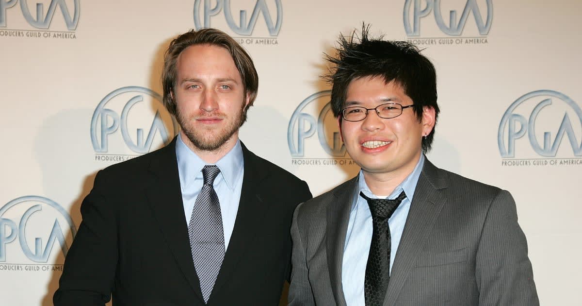 Image Source : YouTube founders Chad Hurley and Steve Chen in the press room the 2008 Producers Guild Awards at the Beverly Hilton Hotel on February 2, 2008 in Beverly Hills, California. (Photo by Jason LaVeris/FilmMagic)