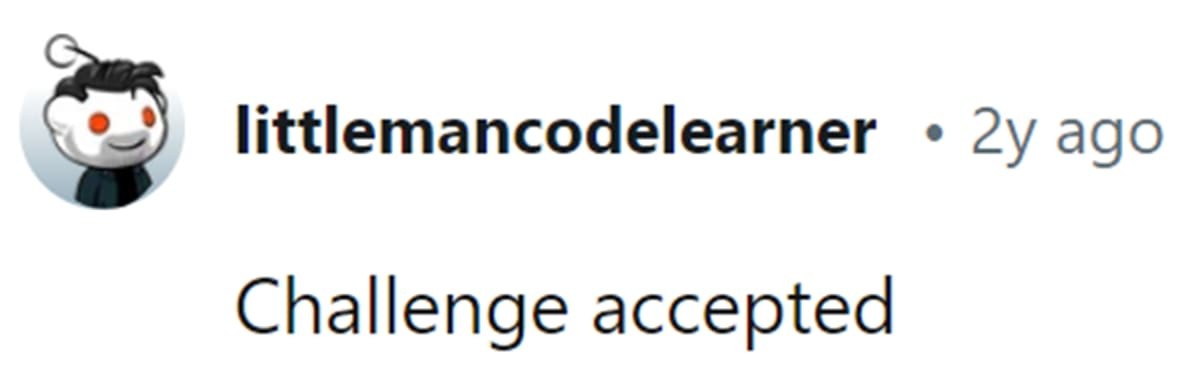 Image Source: Reddit | u/littlemancodelearner