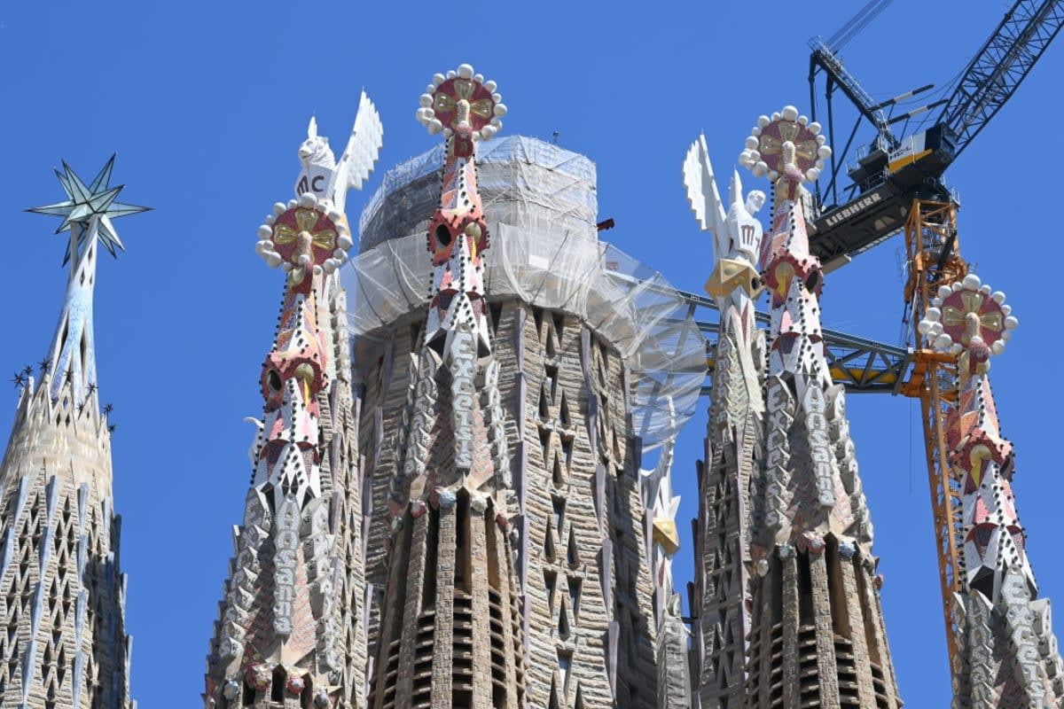 Image Source: A general view of the tourist site of the Sagrada Familia on April 25, 2024, in Barcelona, Spain. It is the largest unfinished Catholic church in the world.